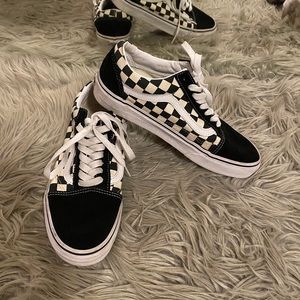Black and white checkered vans